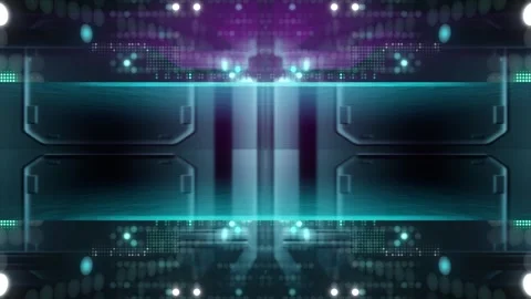 Mirrored high-technology video opener animation for text or title Stock Footage 340623787