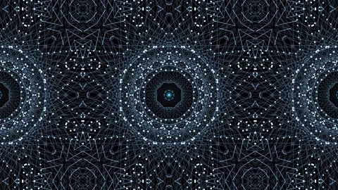 Mirrored Kaleidoscope Flower Motion background. Vidéo 340960439