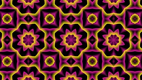 Mirrored Kaleidoscope Flower Motion background. Видео 340960699