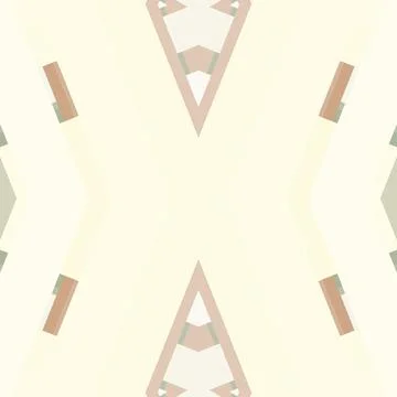 Mirrored line-art composition single-line style in sienna, warm shell, ivory pap Stock Illustration
