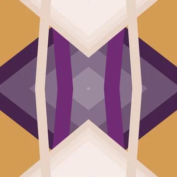 Mirrored line-art composition in warm sand, dusty rose, steel gray, dark mahogan Stock Illustration