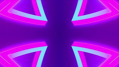 Mirrored moving and rotating shapes in corners of the screen frame. Violet d Stock Footage 249164816
