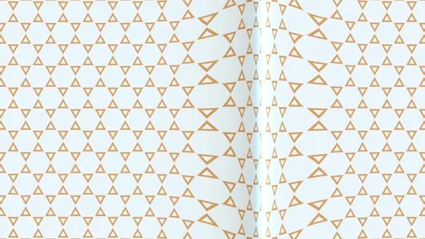 Mirrored Ochre Triangle Pattern Seamless Loop Stock Footage 342386908