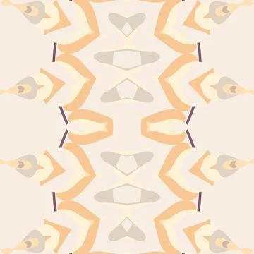 Mirrored ornamental composition in plum syrup, hazelnut, warm parchment, milk fr Stock Illustration