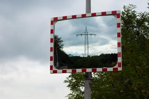 Mirrored pylon Stock Photos