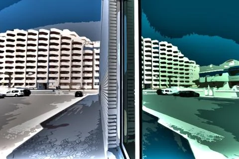 Mirrored skyscraper Stock Photos