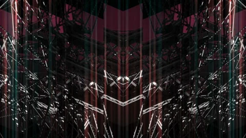 Mirrored steam punk machine vj loop event visuals Stock Footage 100128309