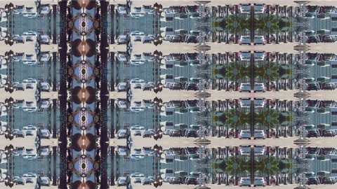 Mirrored street Life Loop Ready Stock Footage 109496461