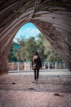 A mirrored structure 스톡 사진