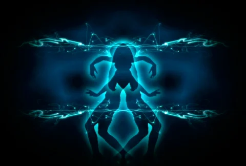 MIrrored Waveform Dancers Stock Footage 266048