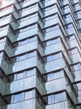 The mirrored Windows of the building Stock Photos