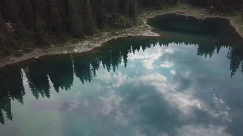 A mirrorlake in Dolomites Stock Footage 300903547
