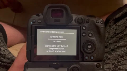 Mirrorless camera firmware update Video stock 180517319