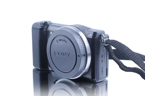 Mirrorless camera isolated Stock Photos