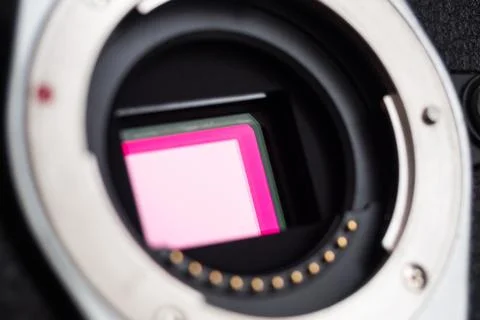 Mirrorless camera photo sensor Stock Photos