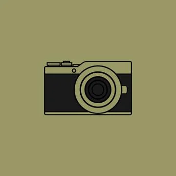 Mirrorless camera vector illustration Stock Illustration