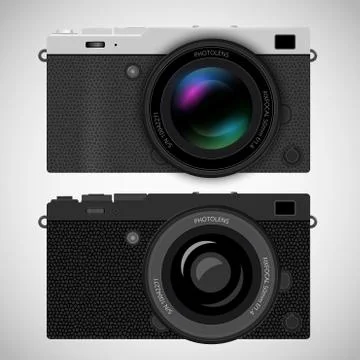 Mirrorless compact camera Stock Illustration
