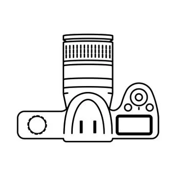 Mirrorless Digital Camera Vector Stock Illustration