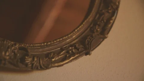 Mirror's frame close up Stock Footage 86751216