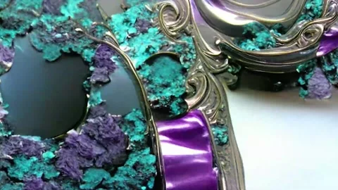 MIRRORS  PURPLE VELVET Background Loop Stock Footage 231542956