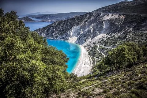 Mirthos beach in Greece Stock Photos
