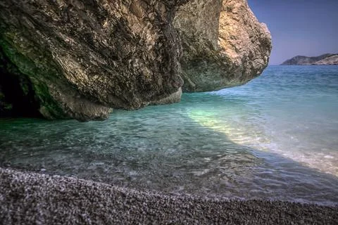 Mirthos beach in Greece Stock Photos