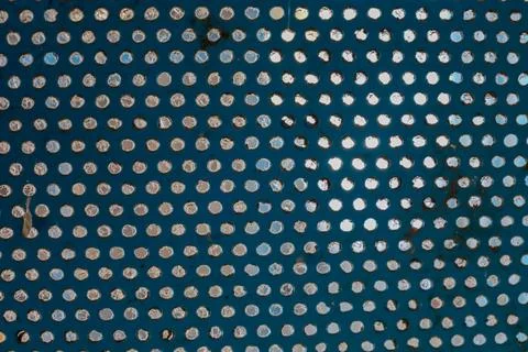 Mirukser creates a mesmerizing pattern of shiny dots on a blue background, .. Stock Photos