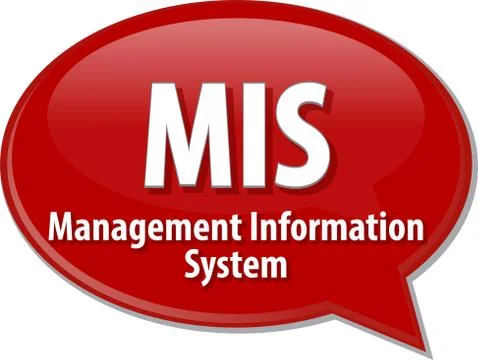 MIS acronym definition speech bubble illustration Stock Illustration