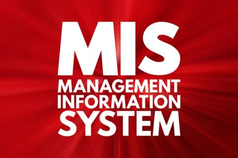 MIS - Management Information System acronym, business concept background Stock Illustration