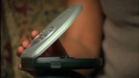 MISC. CD INTO PLAYER 02 Stock Footage 10802478