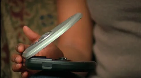 MISC. CD INTO PLAYER 03 Stock Footage 10802483
