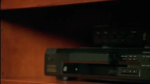 MISC. DVD INTO PLAYER 03 Stock Footage