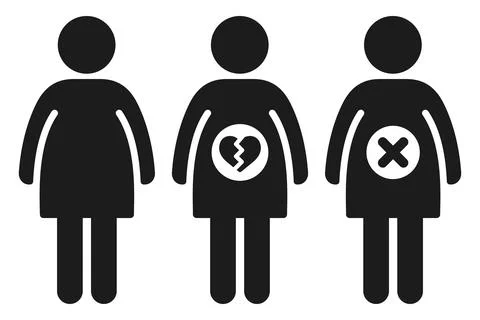 Miscarriage and abortion icon Illustrazione stock