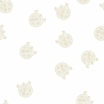 Miscarriage baby glyph seamless pattern Stock Illustration