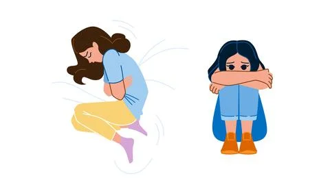 Miscarriage woman vector Illustrazione stock