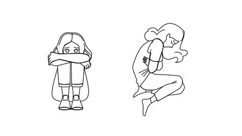 Miscarriage woman vector Illustrazione stock