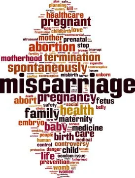 Miscarriage word cloud Stock Illustration