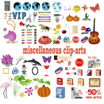 Miscellaneous clip-arts Stock Illustration
