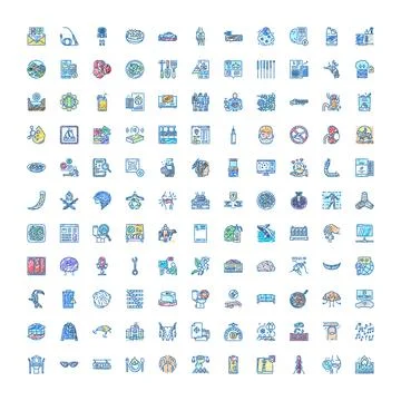 Miscellaneous hand drawn icons set doodle illustrations Stock Illustration