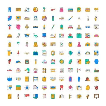 Miscellaneous icon set vector line design elements 스톡 일러스트