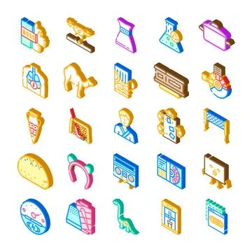 Miscellaneous isometric icons collection for web graphics イラスト素材