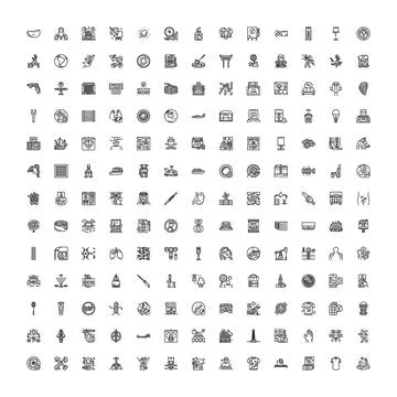 Miscellaneous line icon set for web design and business 스톡 일러스트