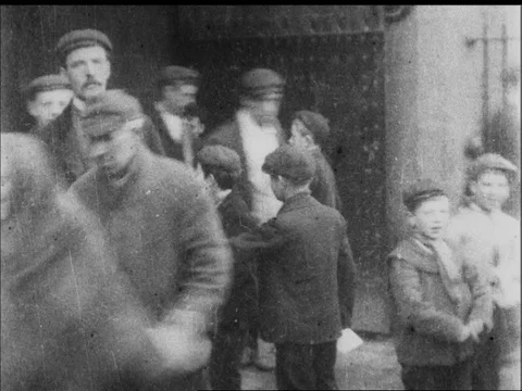 Miscellaneous offcuts from Mitchell and Kenyon archive, UK 1902 Stock Footage 136821833