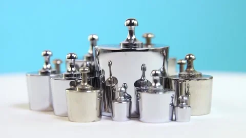 Miscellaneous small weights for analytics Stock Footage 307508543