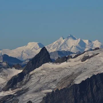 Mischabel mountain range seen from Titlis, Switzerland. Stock Photos