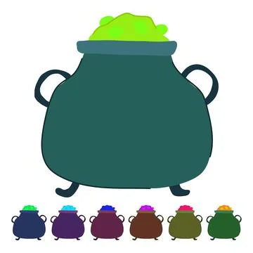 Mischief leprechaun gold pot vector cartoon graphic Stock Illustration