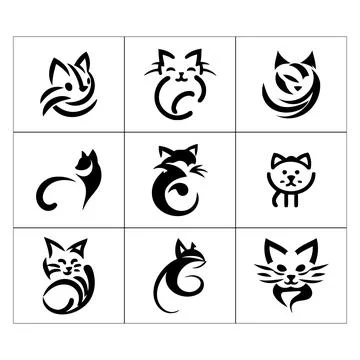 Mischievous black cat playfully with high contrast vector Stock Illustration