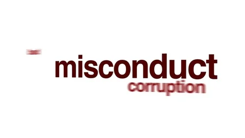 Misconduct animated word cloud. Stock Footage 70097023