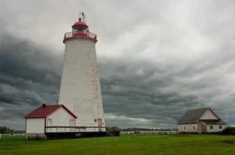 Miscou lighthouse Stock Photos