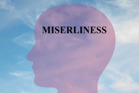 Miserliness personality concept Stock Illustration
